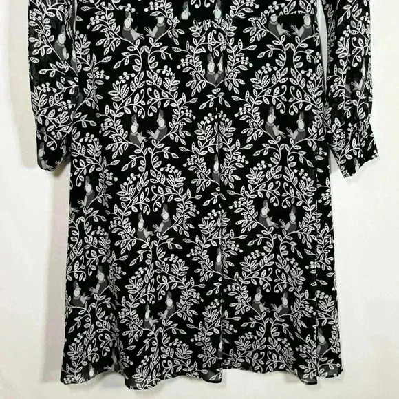 Boden Sylvia Shirt Dress Black Parrot Paradise Novelty Career Classy Twee Size 6 - Picture 11 of 15